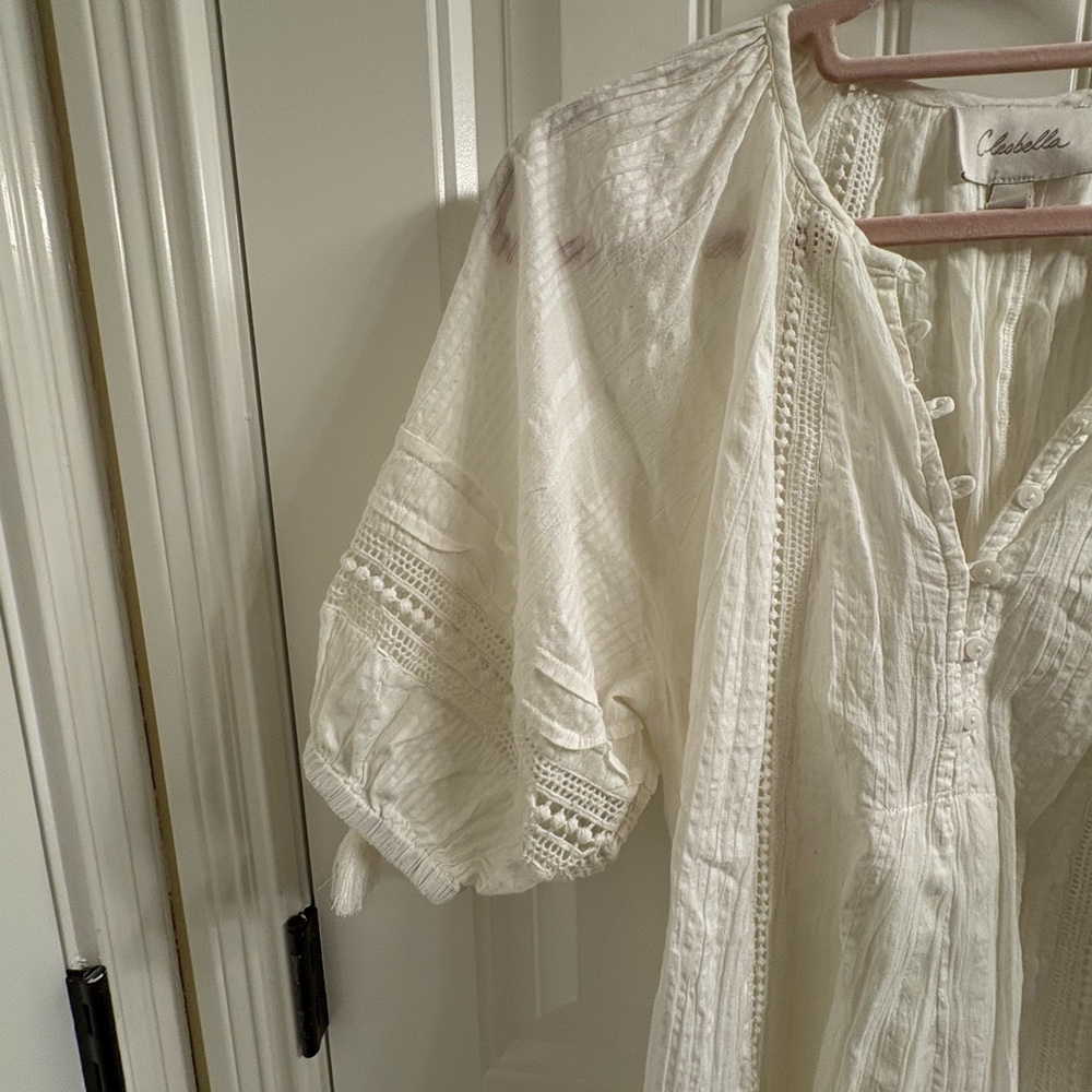 CLEOBELLA alba mini dress in ivory boho chic summer style size M VGUC Swim Cover - Picture 8 of 11